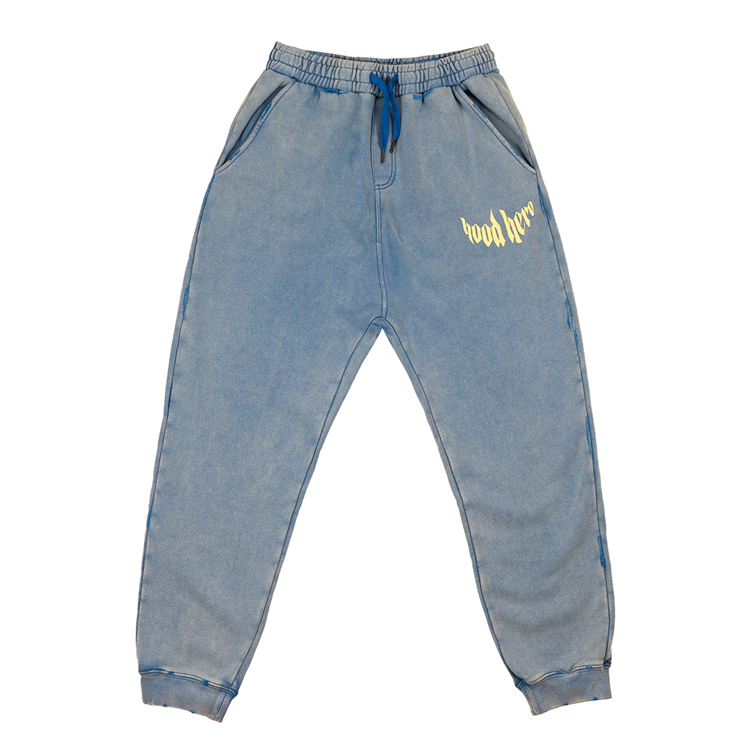 Vintage Joggers Street Heart - Blue